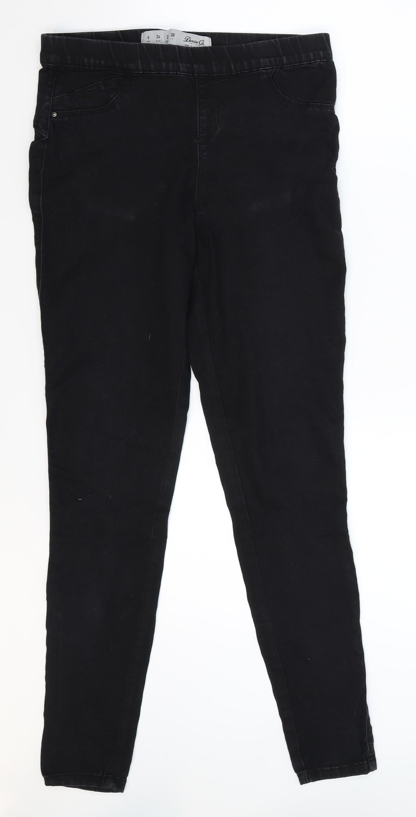 Denim Co Womens Black  Denim Jegging Jeans Size 6 L28 in