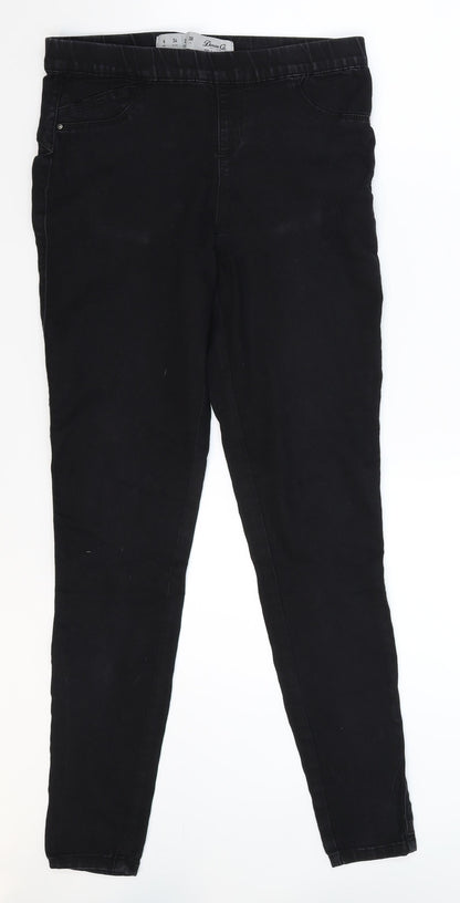 Denim Co Womens Black  Denim Jegging Jeans Size 6 L28 in