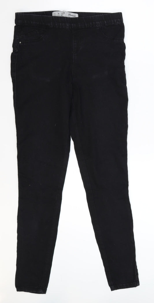 Denim Co Womens Black  Denim Jegging Jeans Size 6 L28 in