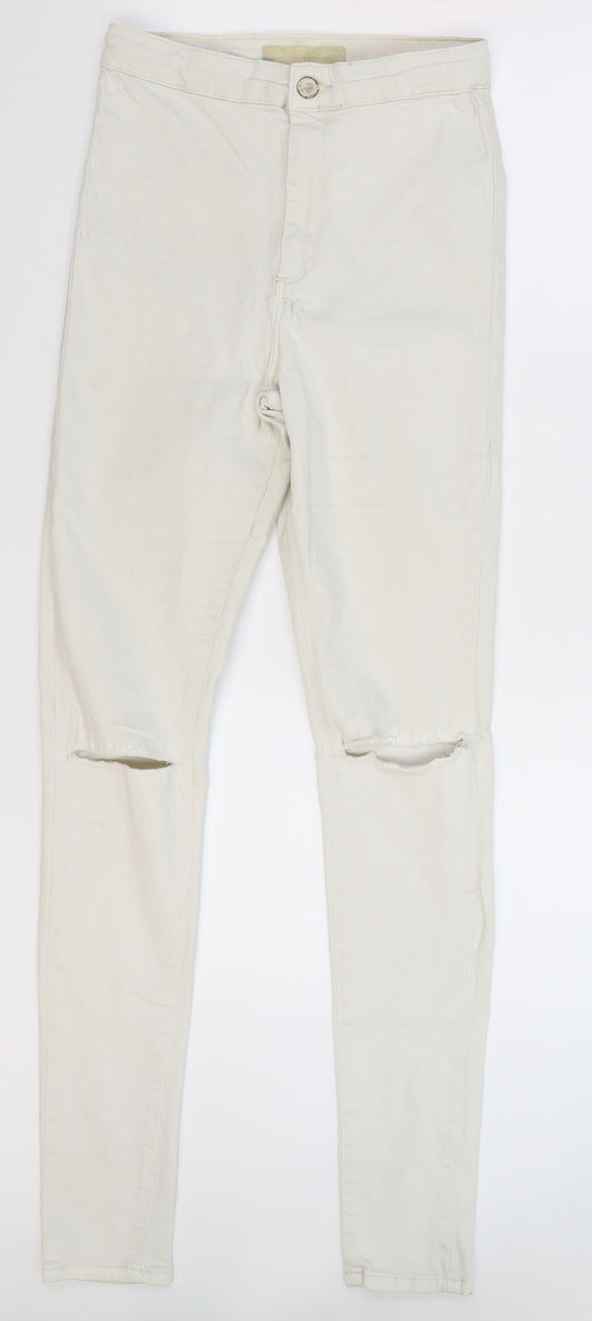 Topshop Womens White  Denim Jegging Jeans Size 28 in L30 in