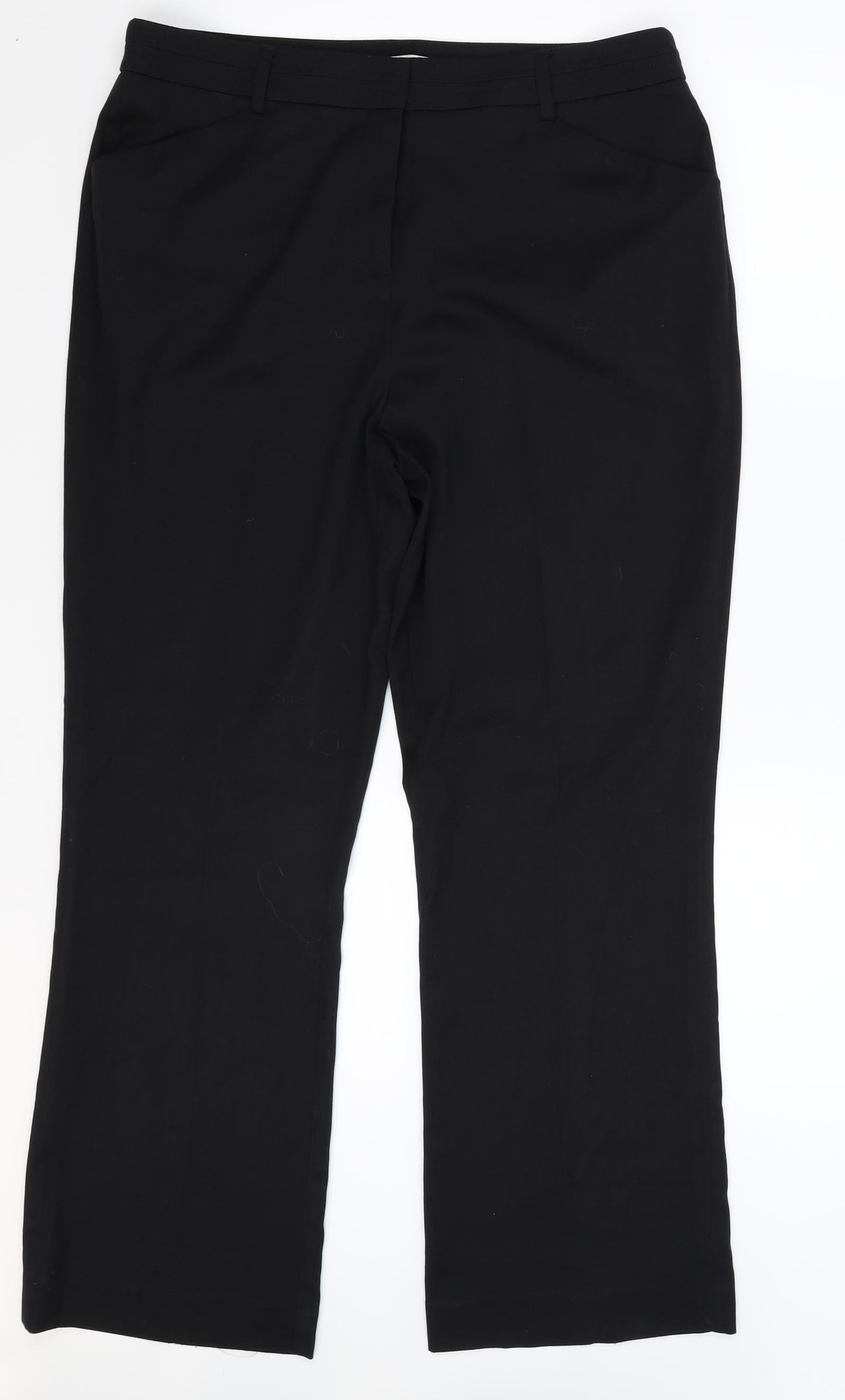 TU Womens Black  Rayon Trousers  Size 14 L28 in