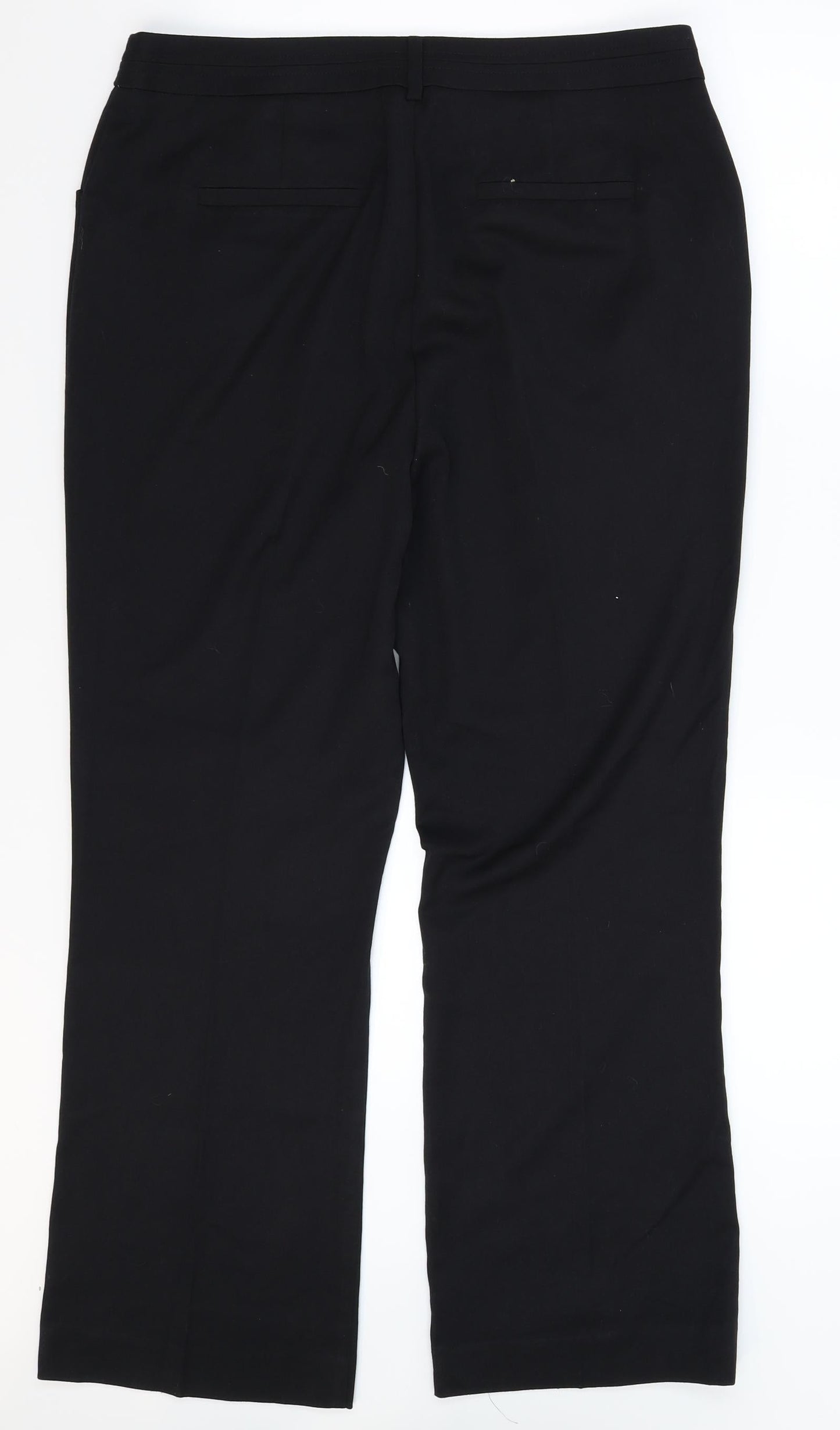 TU Womens Black  Rayon Trousers  Size 14 L28 in