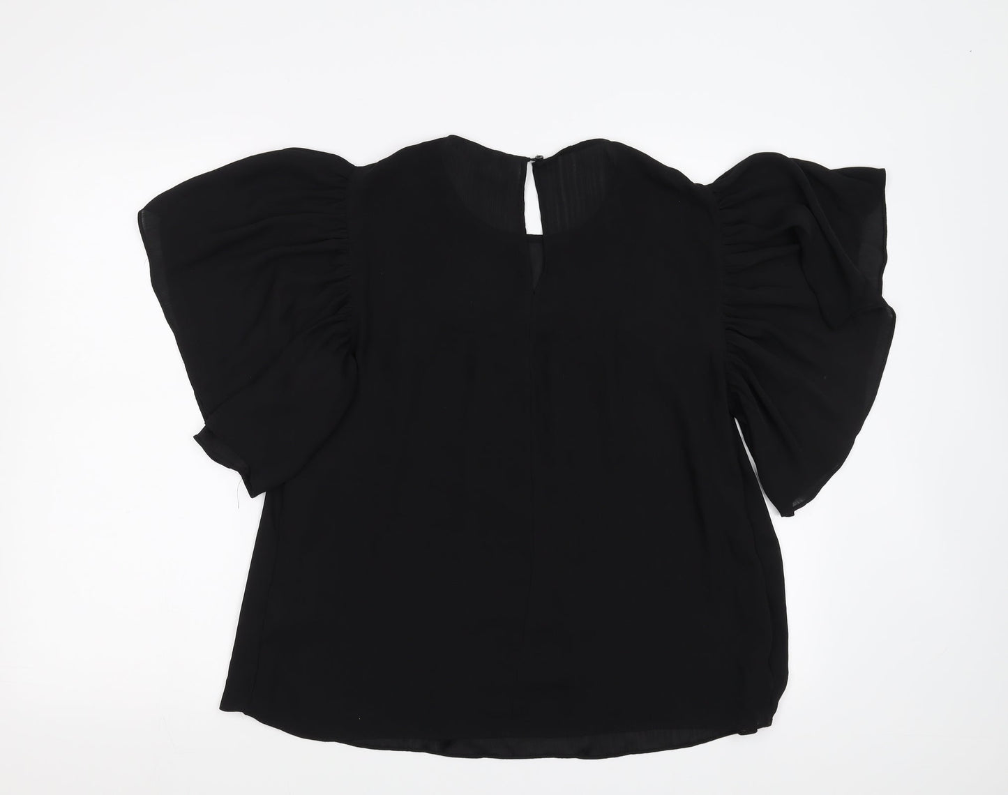 Womens UK Size 10 H&M Black Basic Blouse