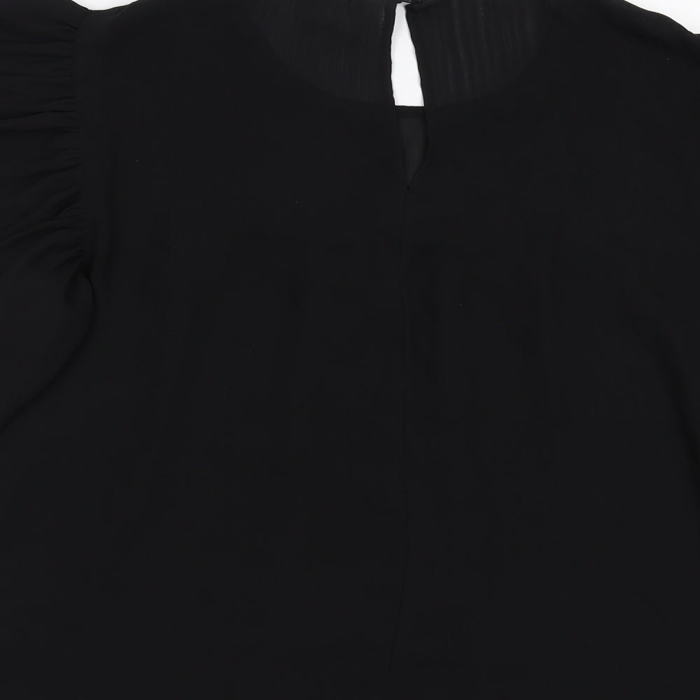 Womens UK Size 10 H&M Black Basic Blouse