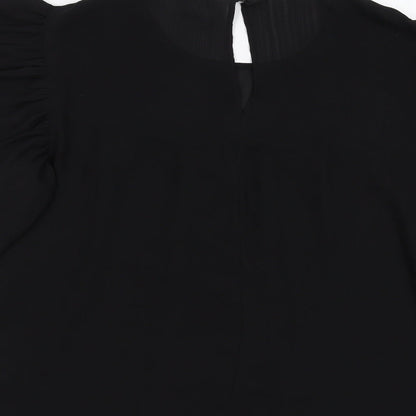 Womens UK Size 10 H&M Black Basic Blouse