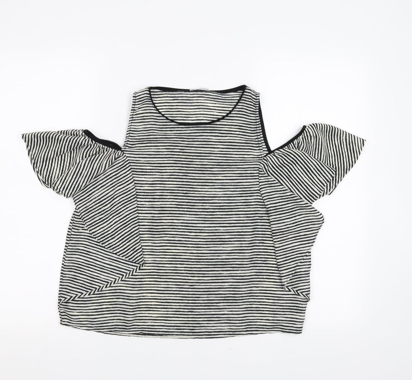 Womens UK Size L Zara Black Basic Blouse