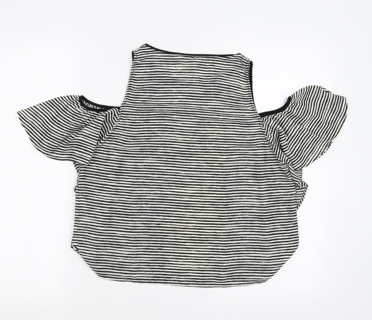 Womens UK Size L Zara Black Basic Blouse