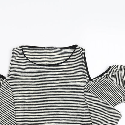 Womens UK Size L Zara Black Basic Blouse
