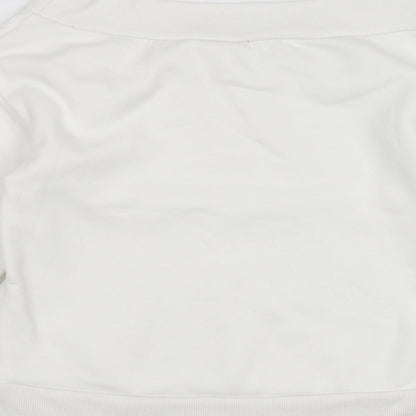 H&M Womens White   Pullover Sweatshirt Size S