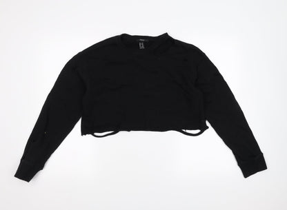 Womens UK Size M FOREVER 21 Black Pullover Sweatshirt
