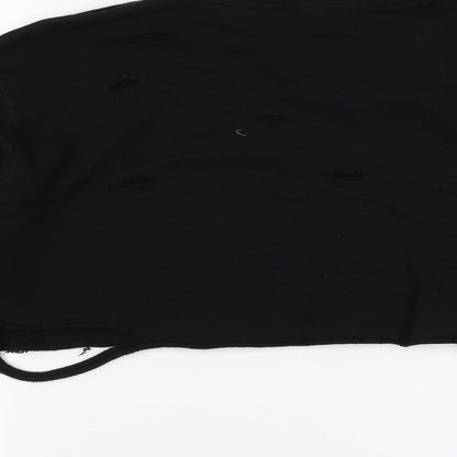 Womens UK Size M FOREVER 21 Black Pullover Sweatshirt