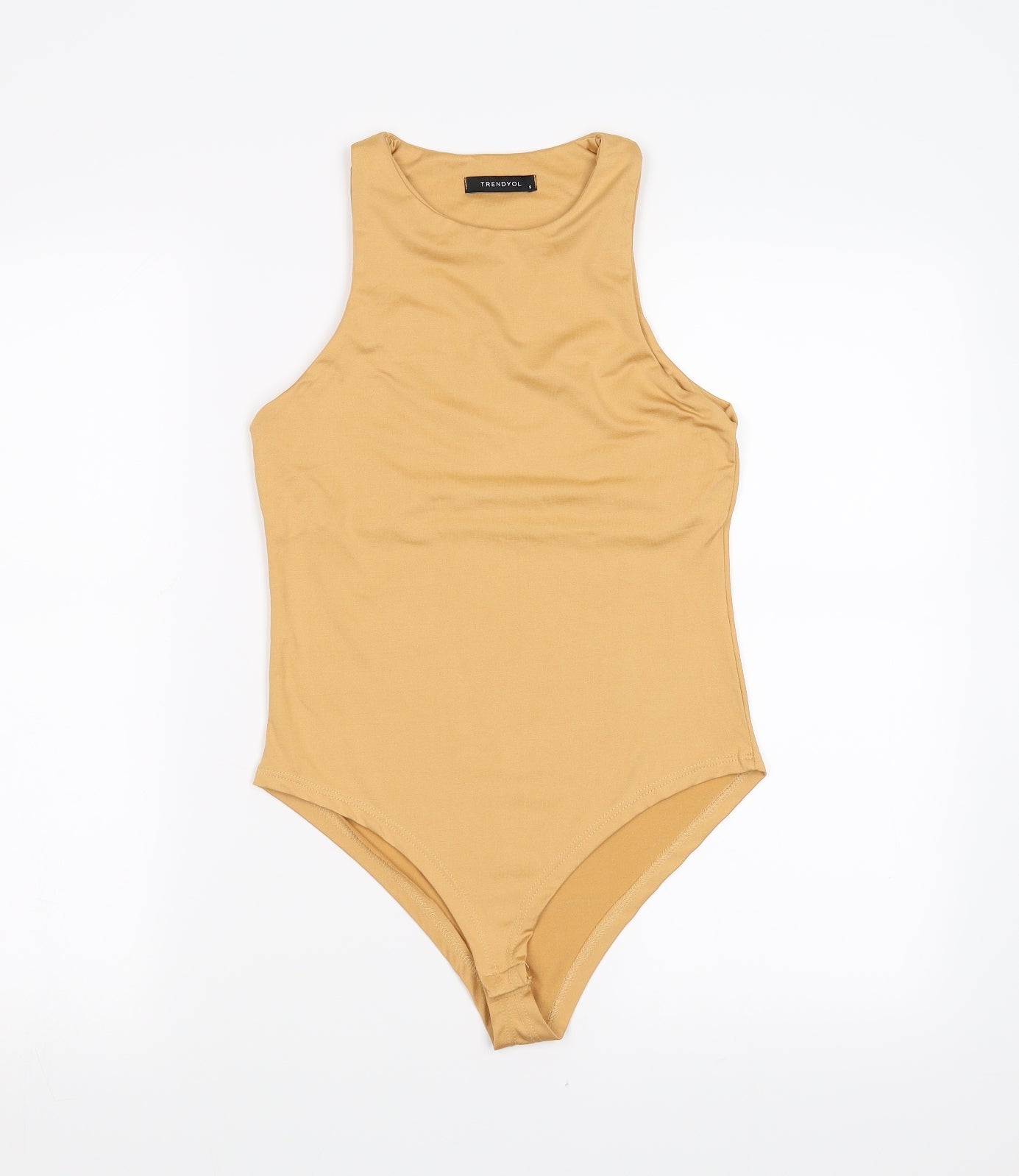 Trendyol Womens Gold   Bodysuit One-Piece Size S