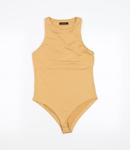Trendyol Womens Gold   Bodysuit One-Piece Size S