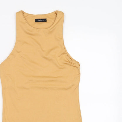 Trendyol Womens Gold   Bodysuit One-Piece Size S