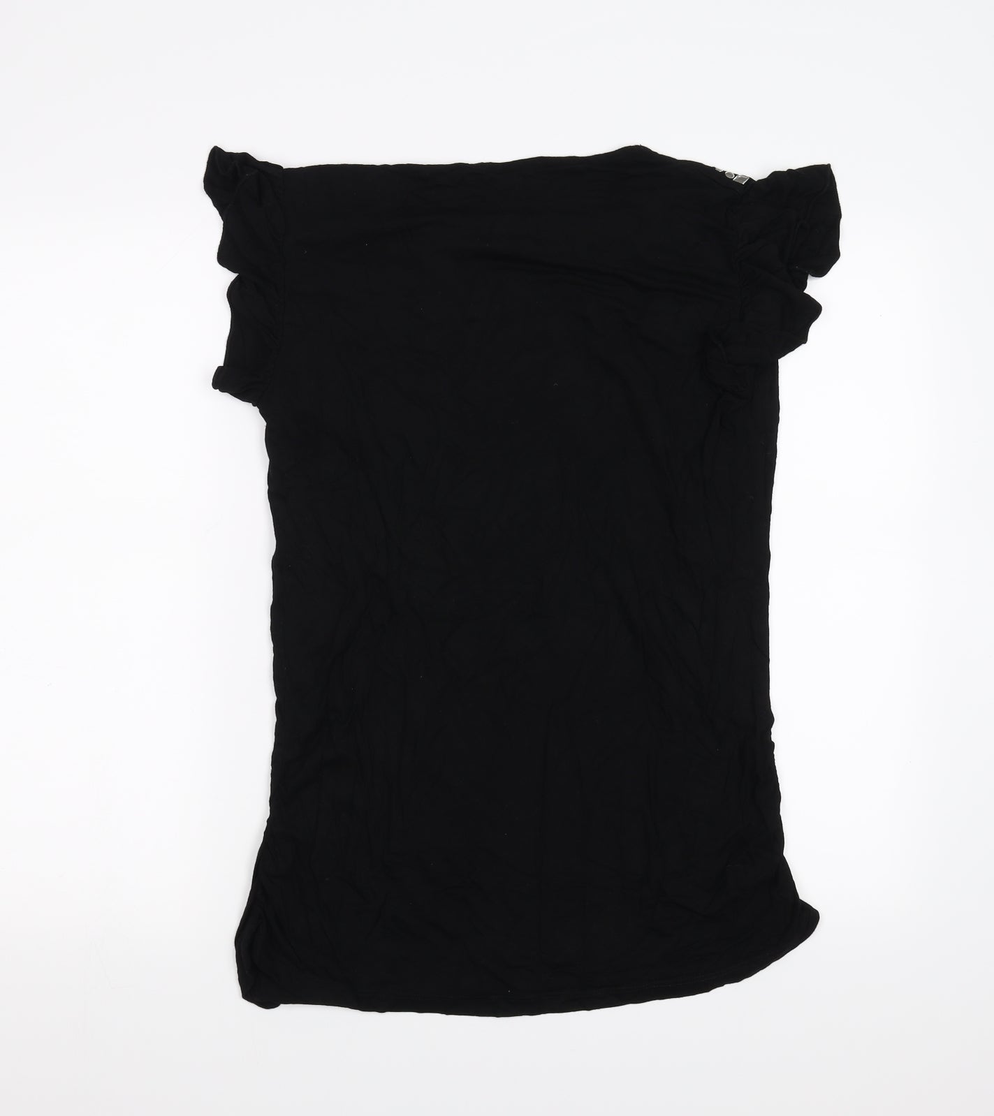 Womens UK Size L Yessica Black Basic Blouse