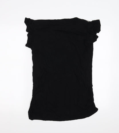 Womens UK Size L Yessica Black Basic Blouse
