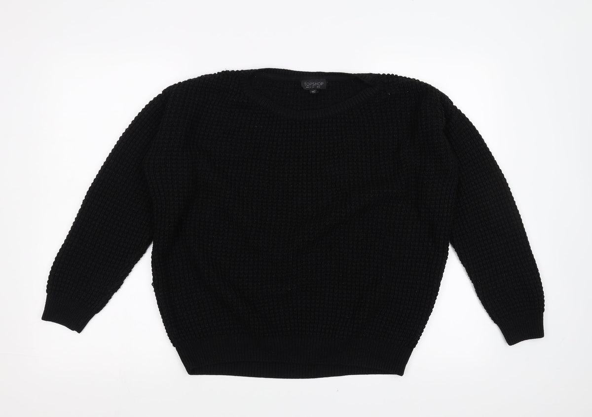 Topshop Womens Black   Pullover Jumper Size 8