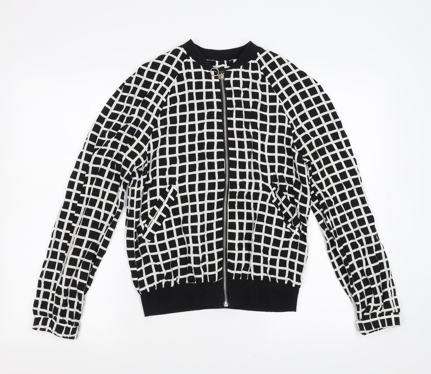 Primark Womens Black Check  Jacket  Size 10