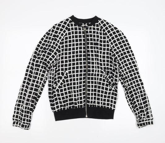 Primark Womens Black Check  Jacket  Size 10