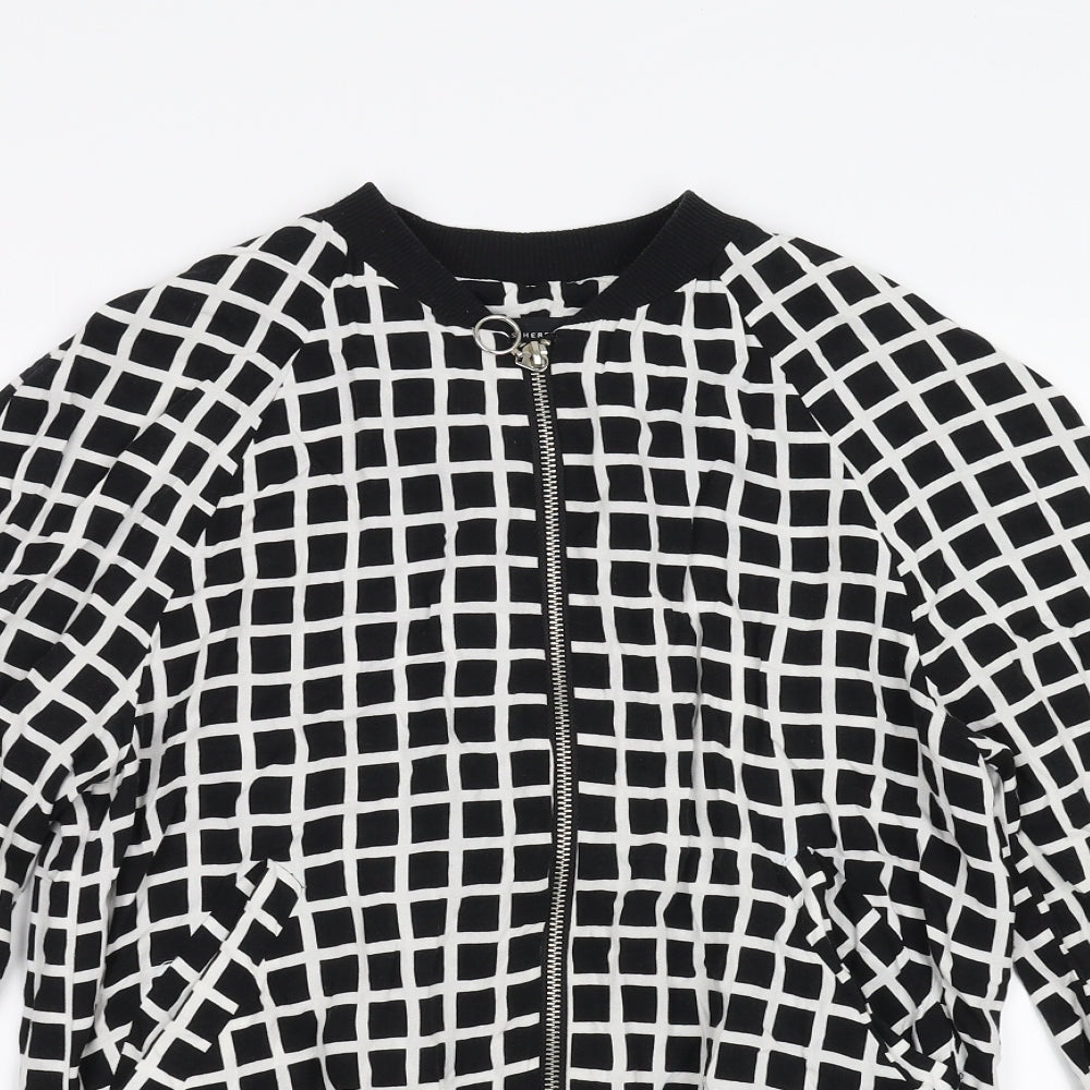 Primark Womens Black Check  Jacket  Size 10