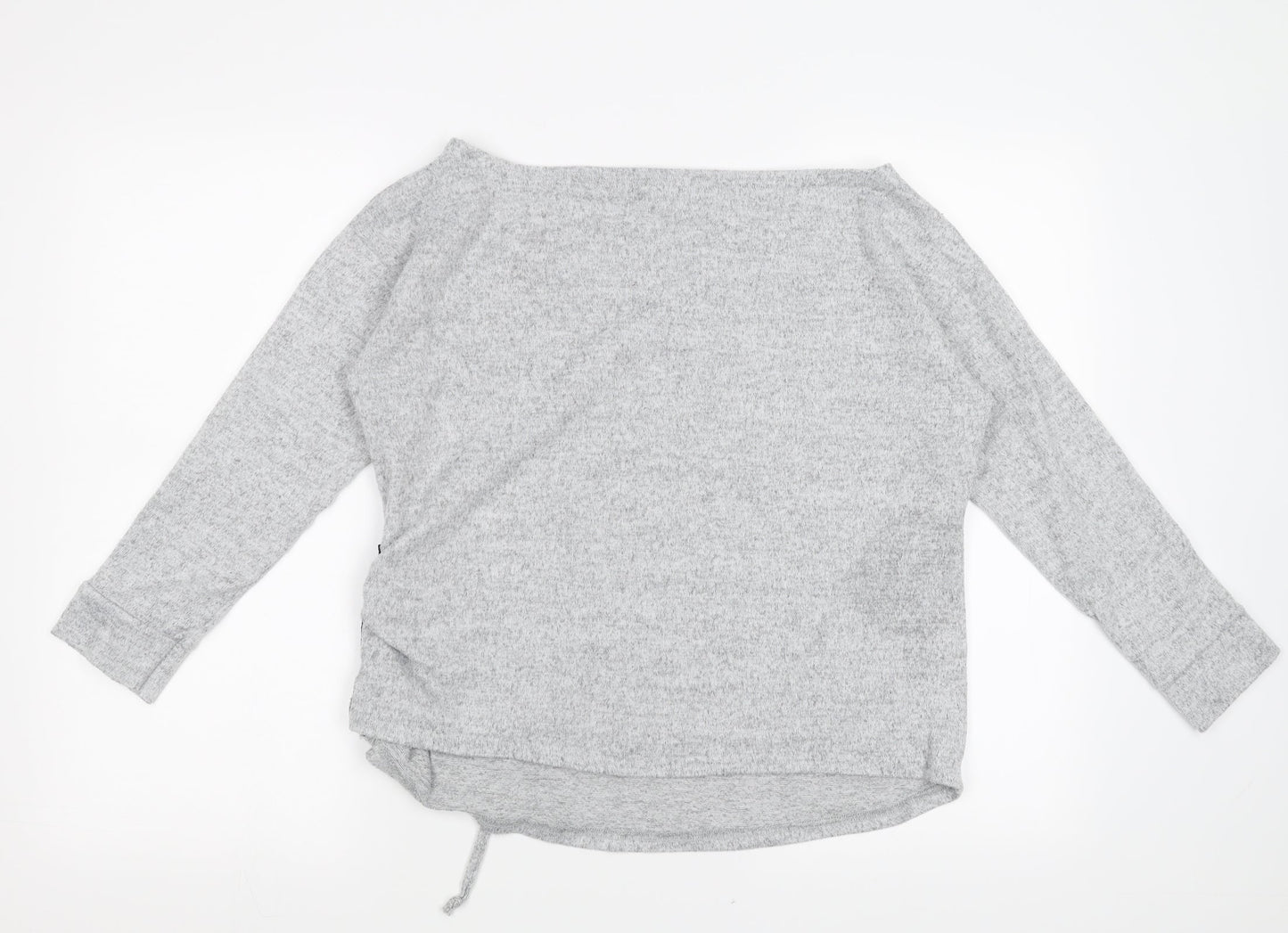 Boohoo Womens Grey   Pullover Jumper Size 10  - Floral Embroidery