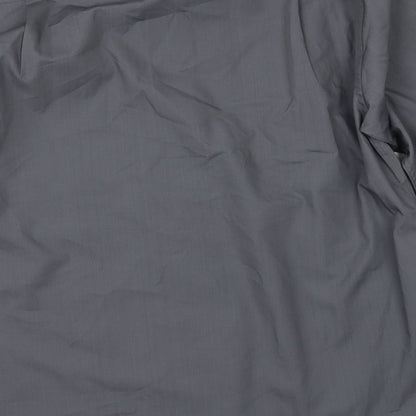 Mens UK Size 15 Marks and Spencer Grey  Button-Up Long Sleeve Casual Shirt