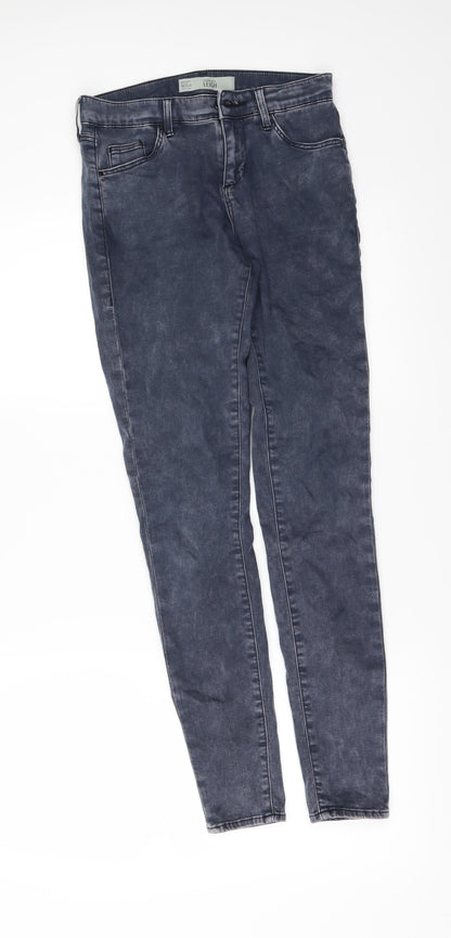 Topshop Womens Blue  Denim Skinny Jeans Size 25 in L30 in