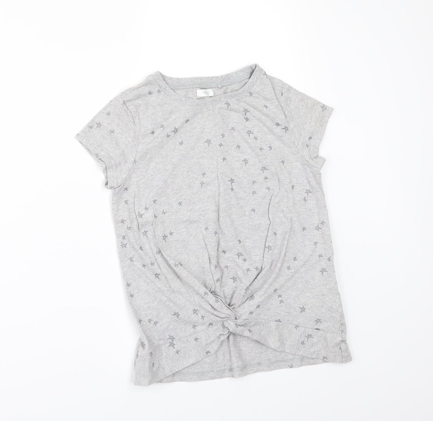 NEXT Girls Grey Geometric  Basic T-Shirt Size 9 Years