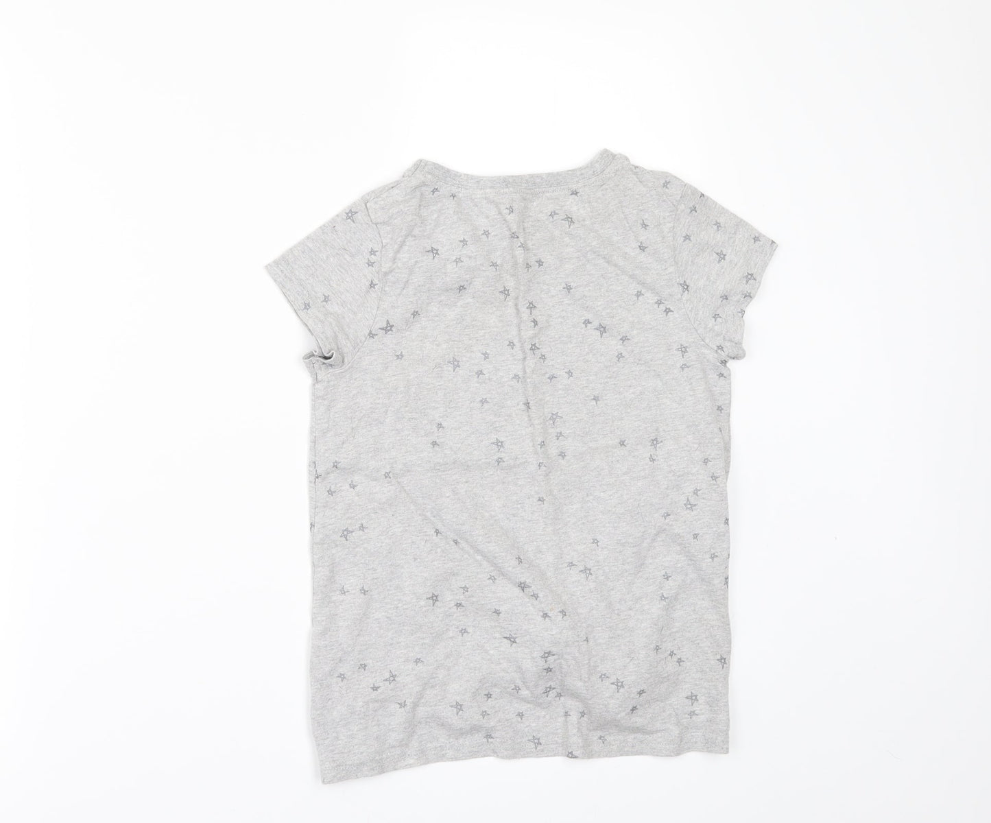 NEXT Girls Grey Geometric  Basic T-Shirt Size 9 Years