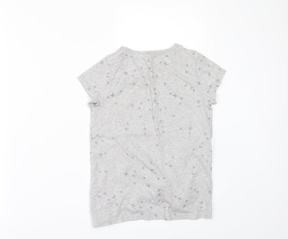 NEXT Girls Grey Geometric  Basic T-Shirt Size 9 Years