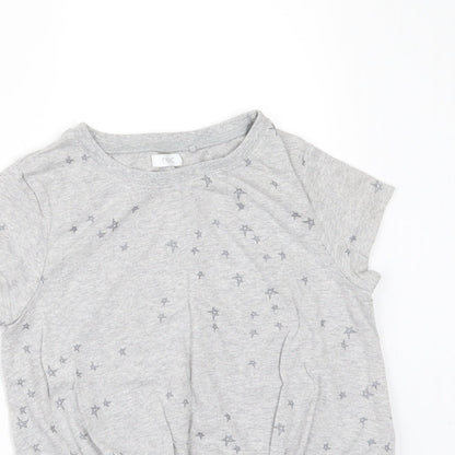 NEXT Girls Grey Geometric  Basic T-Shirt Size 9 Years
