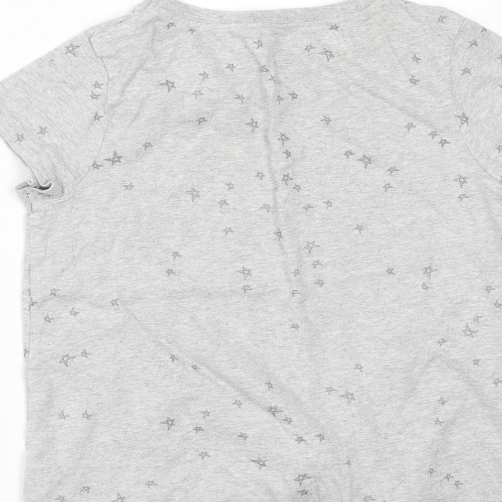 NEXT Girls Grey Geometric  Basic T-Shirt Size 9 Years