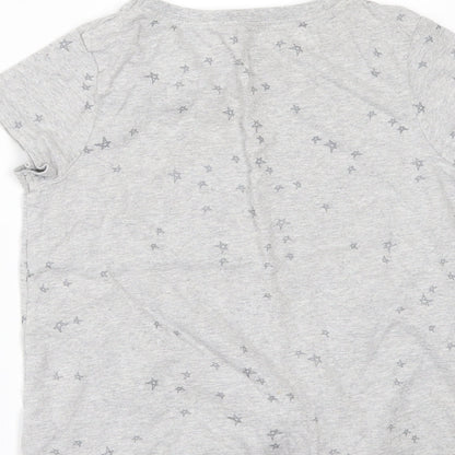 NEXT Girls Grey Geometric  Basic T-Shirt Size 9 Years