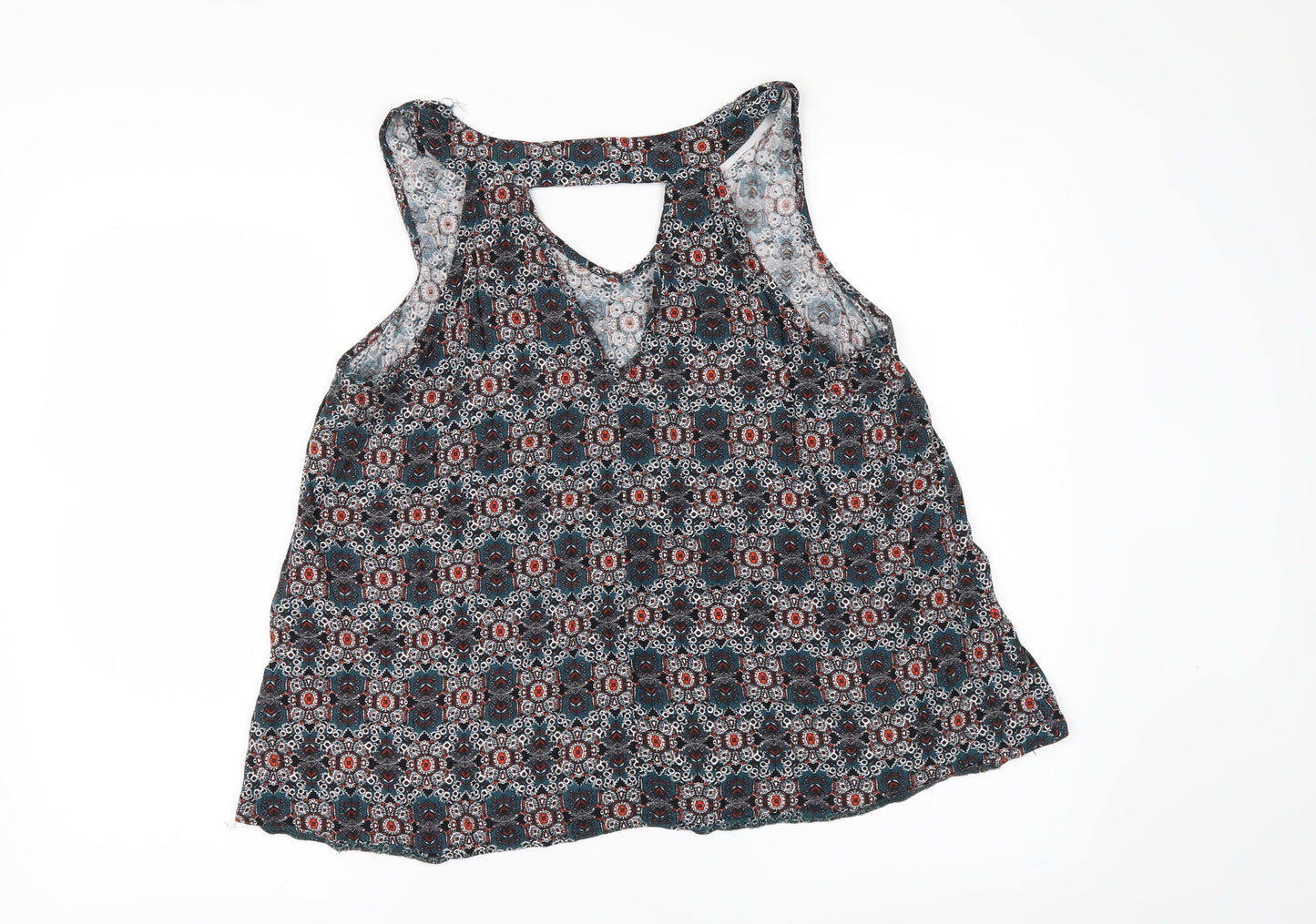 Primark Womens Green Geometric  Camisole T-Shirt Size 14