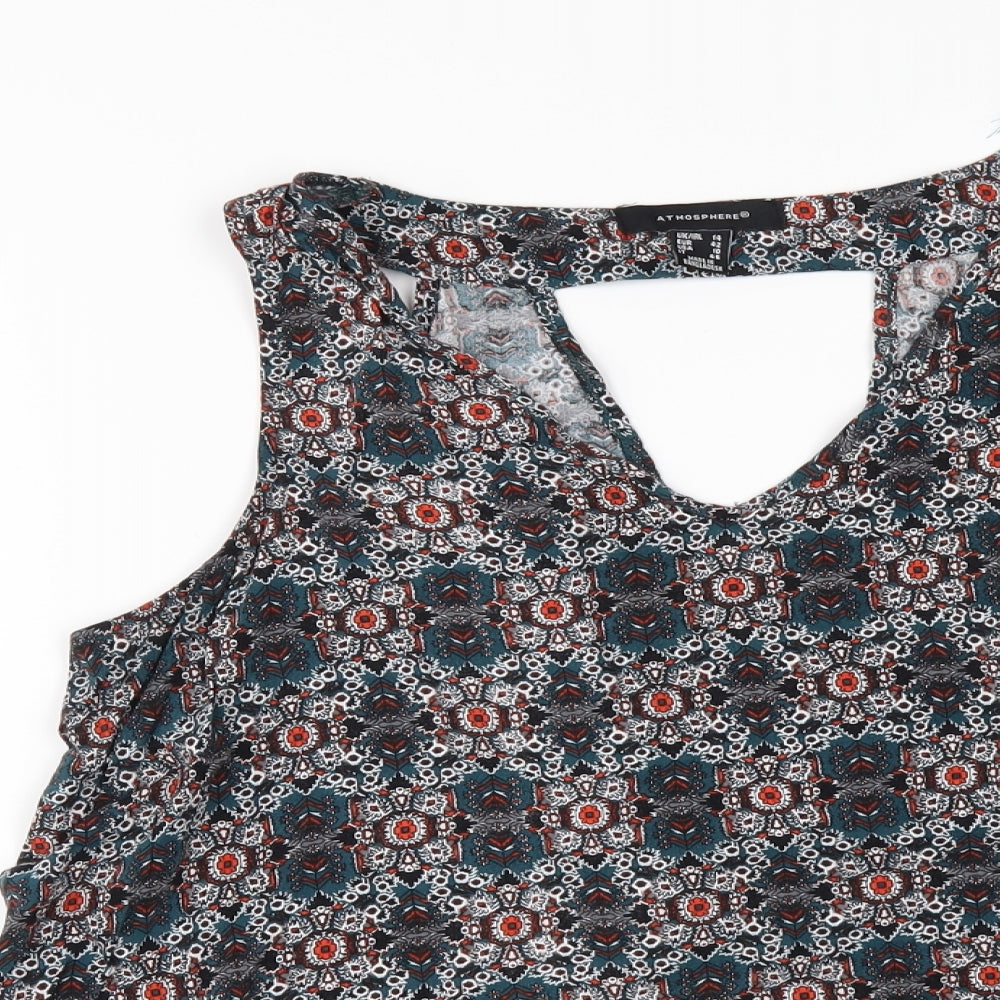 Primark Womens Green Geometric  Camisole T-Shirt Size 14