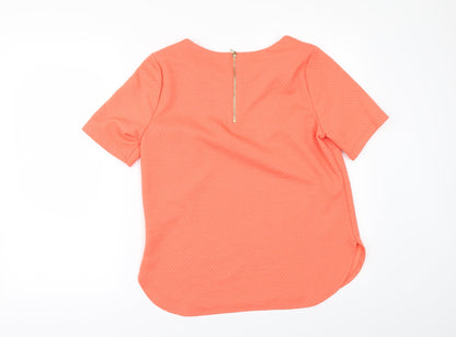 Womens UK Size 12 Marks and Spencer Orange Basic T-Shirt