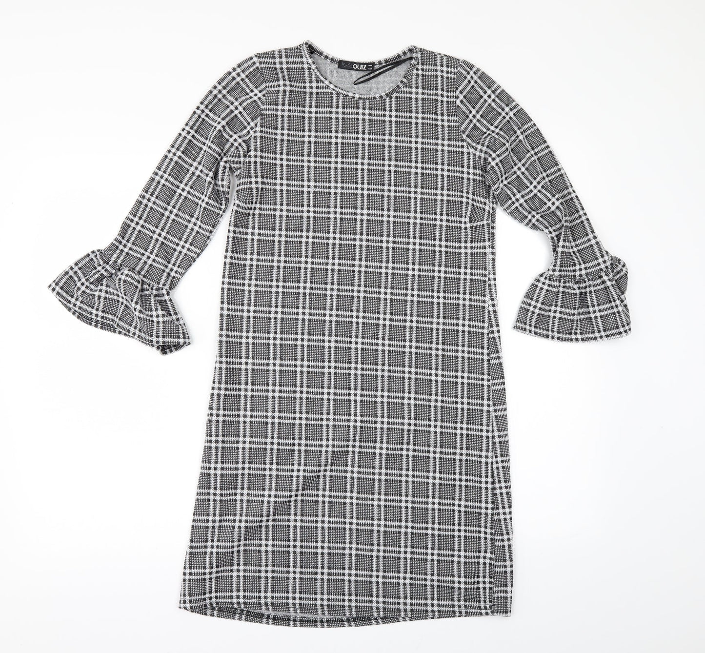 Quiz Womens Black Check  Mini  Size 6