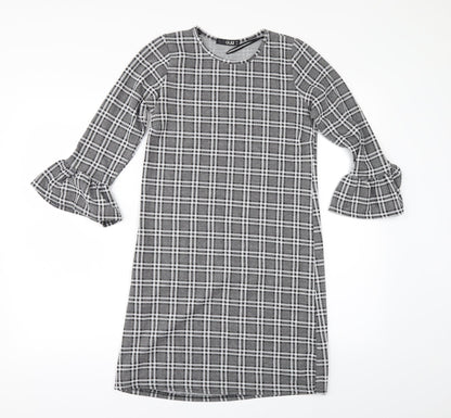Quiz Womens Black Check  Mini  Size 6