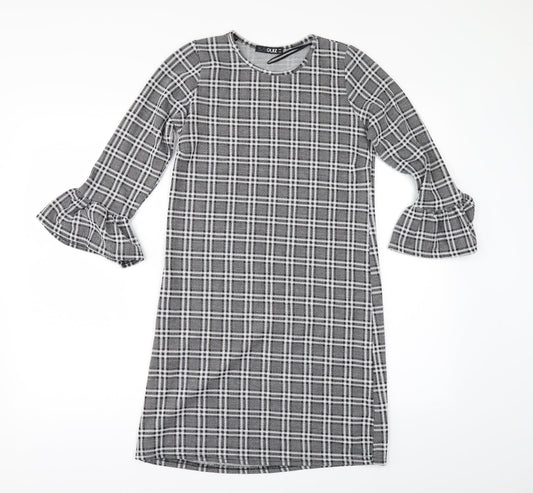 Quiz Womens Black Check  Mini  Size 6