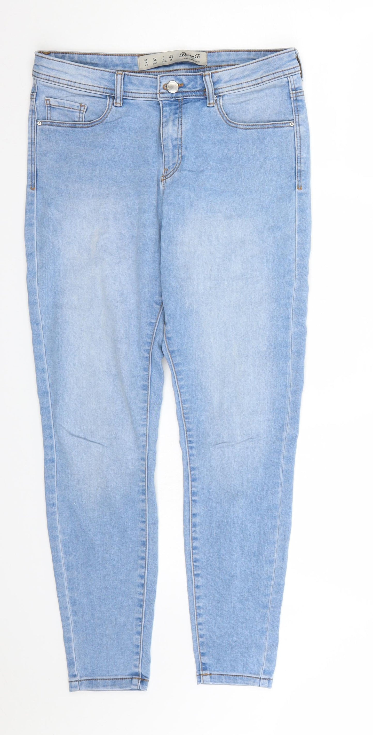 Denim & Co. Womens Blue  Denim Skinny Jeans Size 10 L27 in