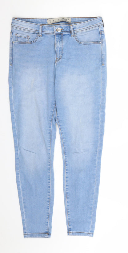 Denim & Co. Womens Blue  Denim Skinny Jeans Size 10 L27 in