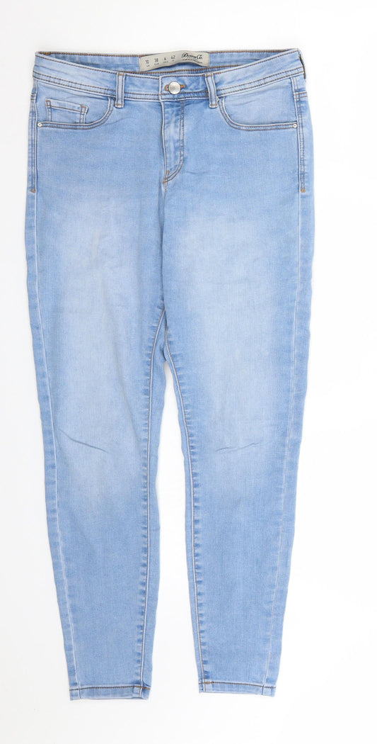 Denim & Co. Womens Blue  Denim Skinny Jeans Size 10 L27 in