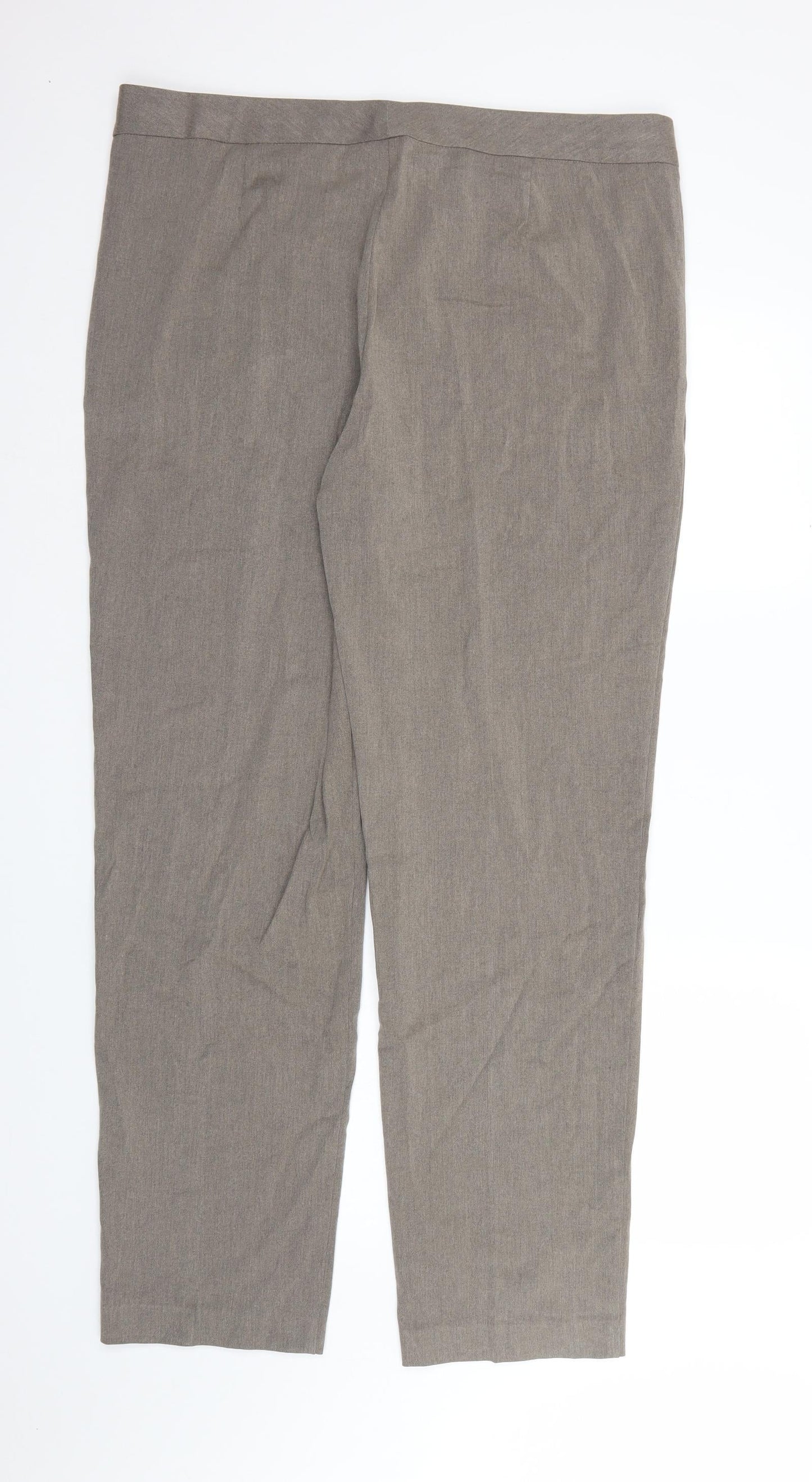 Womens UK Size 18 Marks and Spencer Regular Fit Dress Pants Brown Trousers
