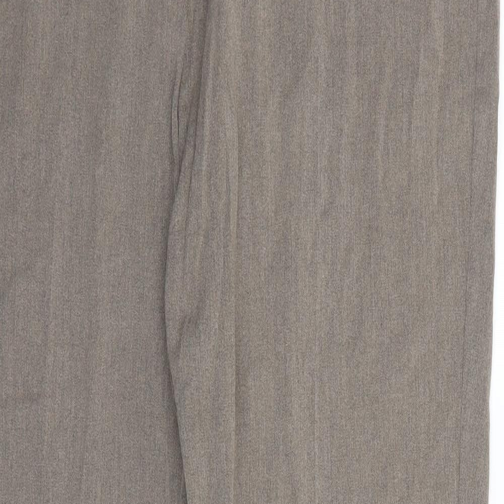 Womens UK Size 18 Marks and Spencer Regular Fit Dress Pants Brown Trousers