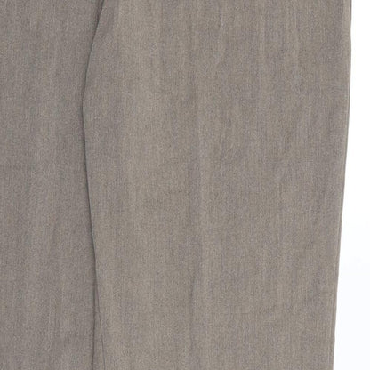 Womens UK Size 18 Marks and Spencer Regular Fit Dress Pants Brown Trousers