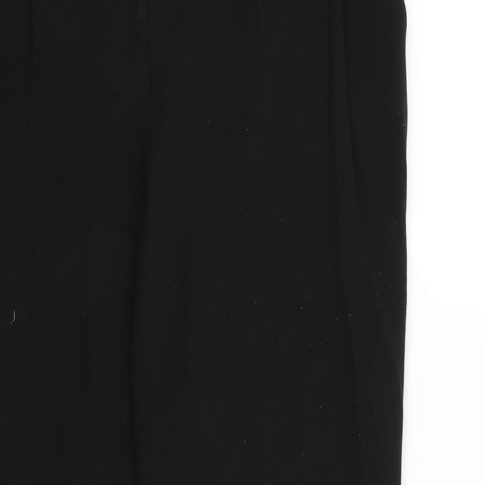 Womens UK Size 8 Preworn Regular Fit Dress Pants Black Trousers