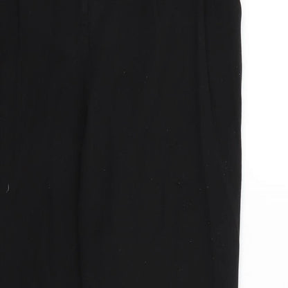 Womens UK Size 8 Preworn Regular Fit Dress Pants Black Trousers