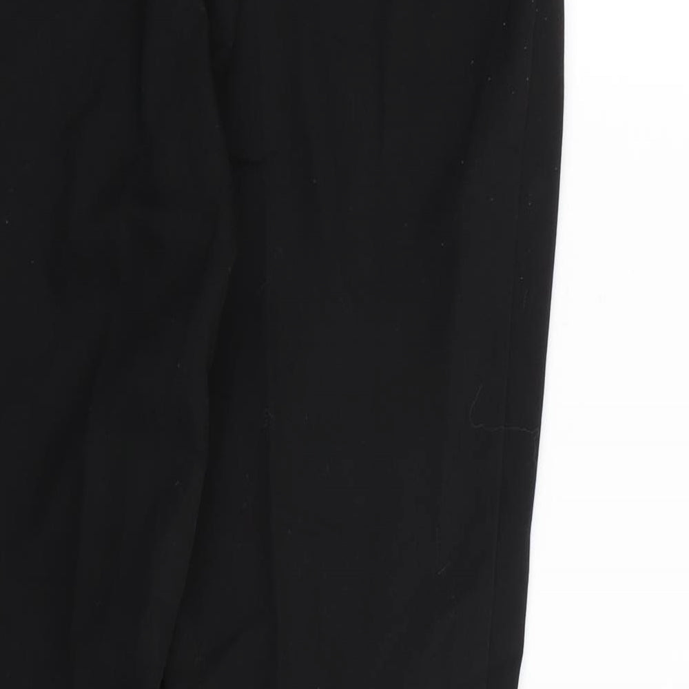 Womens UK Size 8 Preworn Regular Fit Dress Pants Black Trousers