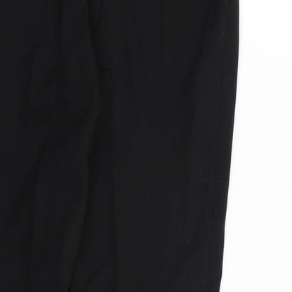 Womens UK Size 8 Preworn Regular Fit Dress Pants Black Trousers