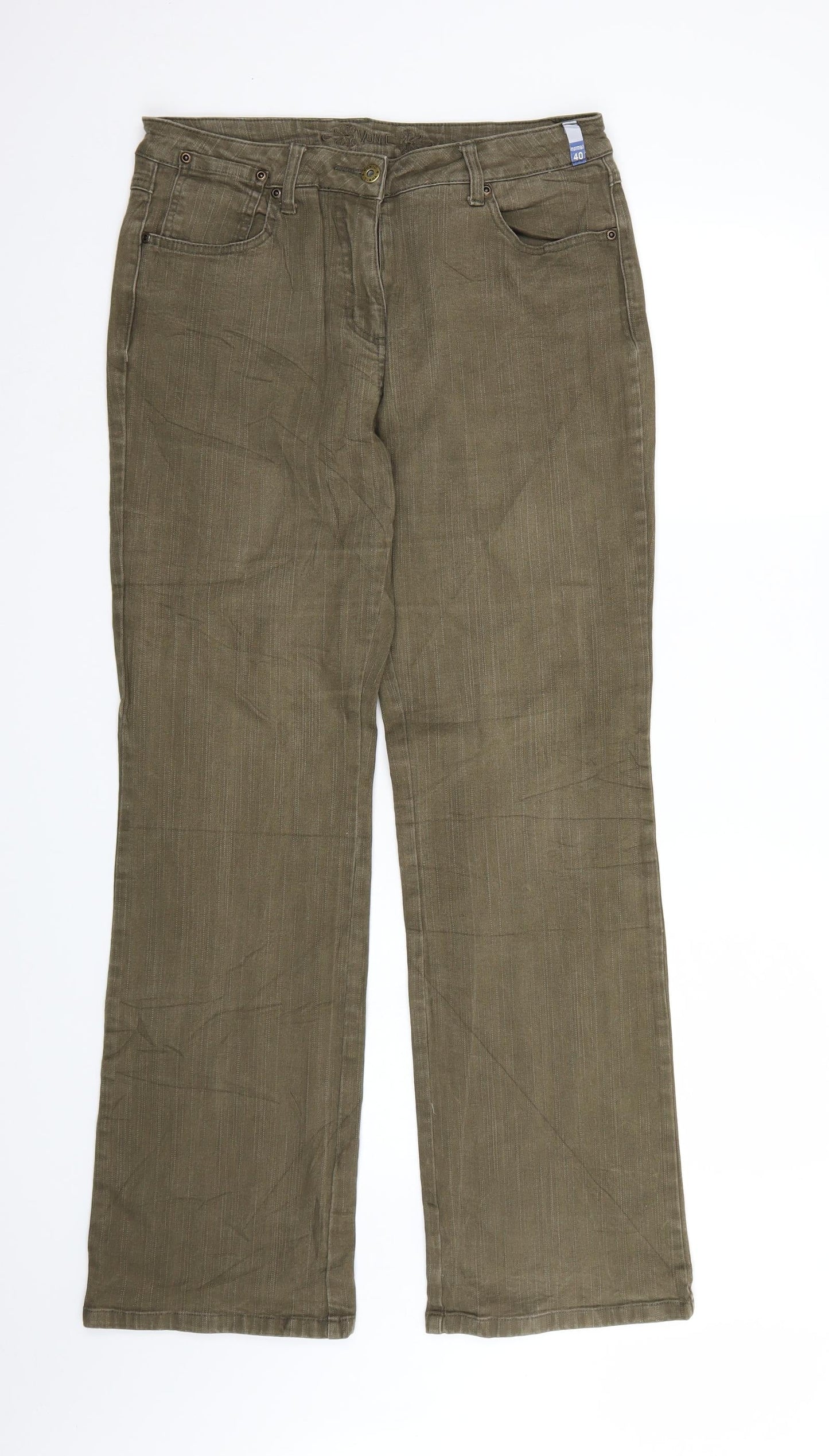 Vunic Womens Green  Denim Bootcut Jeans Size 32 L32 in